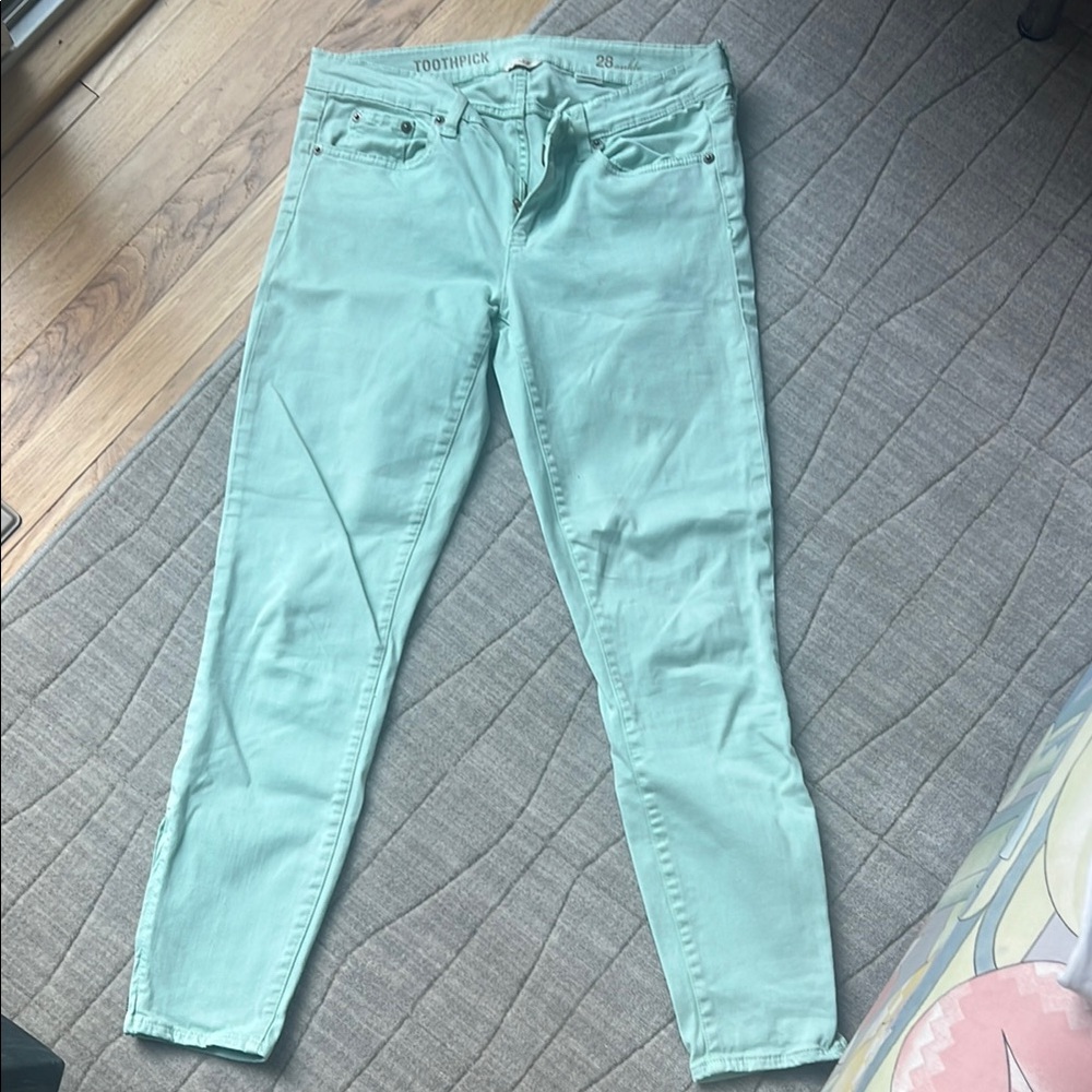 J. Crew Mint Green Skinny Jeans Modern Fit